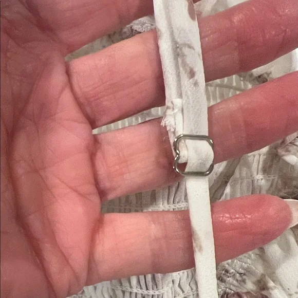 Storia Cream and Pink Ruffle Dress Size S - Picture 4 of 9